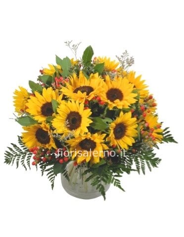 Bouquet di 9 girasoli