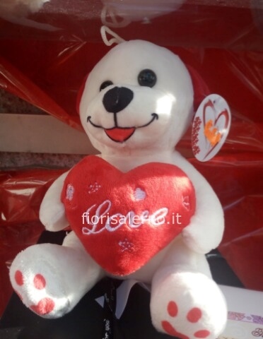 Peluche con cuore o senza a seconda della disponibilità
